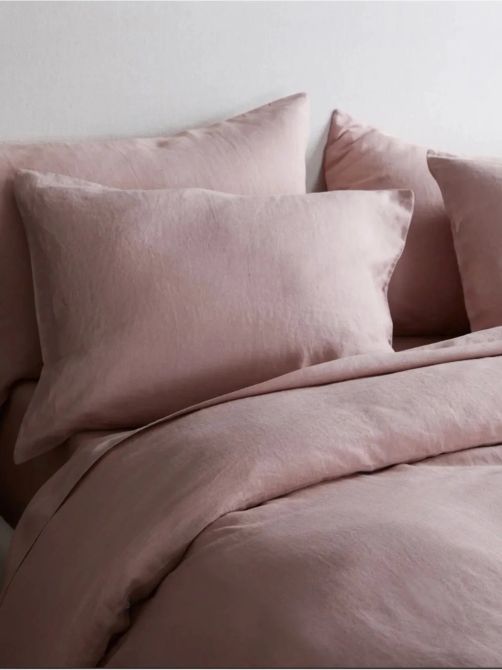 Quince NWOT European Linen Duvet Cover Set in Dusty Mauve Queen 876
